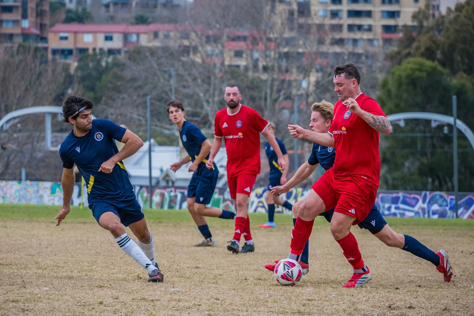 Sydney CBD vs Sydney University — R16 / 05 MALE (SAT) — The Domain — fotografía de fútbol ESFA Winter 2026, Sydney